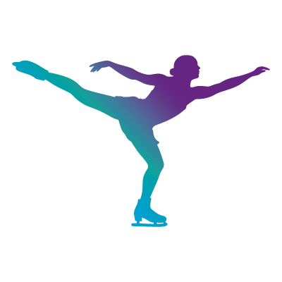 CPA Abénakis - patinage artistique - silhouette mauve